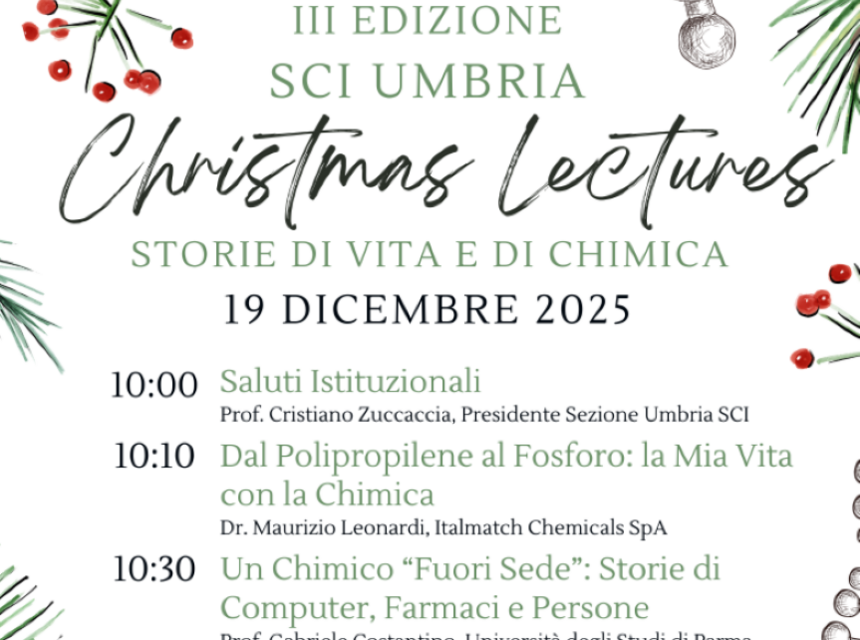 SCI UMBRIA - Christmas Lectures - Storie di vita e di chimica